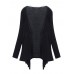 New Fashion Women's Cape Irregular Combed Cotton Knitted Autumn Cardigan Jacket Coat