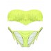 Sexy Ladies Strapless Fringe Bandeau Bikini Sets Tassel Backless Swimwear