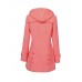 Elegant Autumn Winter Hooded Double Breasted Pocket Woolen Coat