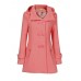 Elegant Autumn Winter Hooded Double Breasted Pocket Woolen Coat