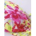 Sexy Full-Lined Strapless Bikini High Contrast Floral Blooming Pattern Swimwear Sets