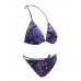 Flower Prints Pattern Sexy Women Beach Swimsuit