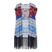 Bohemian Printed Tassels Women Beach Cardigan Short Sleeve