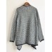 European Style Women Loose Knitted Cardigan Sweater Casual Jacket Coat