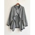 European Style Women Loose Knitted Cardigan Sweater Casual Jacket Coat