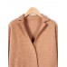 Women Elegant Lapel Pockets Woolen Coat Cardigan Outwear