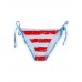 Women Sexy American Flag Fringe Bandeau Tassel Bikini