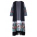 Bohemian Vintage Embroidery Tassels Chiffon Long Cardigan For Women