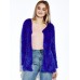 Women Plush Outwear Long Sleeve Fluffy Faux Fur Coats