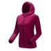 Women Fleece Hooded Long Sleeve Windproof Hiking Sportswear Coat