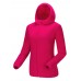 Women Fleece Hooded Long Sleeve Windproof Hiking Sportswear Coat