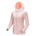 Women Fleece Hooded Long Sleeve Windproof Hiking Sportswear Coat