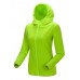 Women Fleece Hooded Long Sleeve Windproof Hiking Sportswear Coat