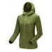 Women Fleece Hooded Long Sleeve Windproof Hiking Sportswear Coat