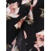 Women Sexy Strap Flower Printed Split Beach Maxi Dress