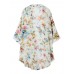 Casual Bohemian Women Floral Chiffon Bikini Smock Sheer Cardigan