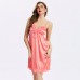 Smooth Spaghetti Strap Sleepwear V Neck Nightgown