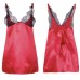 Women Sexy Satin Sling Sleepwear Lace Deep V Bowknot Nightdress