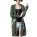 Casual Women Printing Long Sleeve Side Split Knitted Cardigan