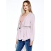 Women Casual Lace Up Irregular Hem Pure Color Long Sleeve Cardigans