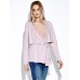 Women Casual Lace Up Irregular Hem Pure Color Long Sleeve Cardigans