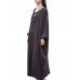 Casual Brief Pure Color Loose Robe Women O-Neck Long Sleeve Maxi Dress