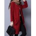 Ethnic Long Sleeve Button Loose Vintage Women Mid Long Coat