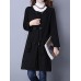 Ethnic Long Sleeve Button Loose Vintage Women Mid Long Coat