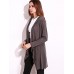 Casual Women Lapel Long Sleeve Solid Color Pockets Cardigan