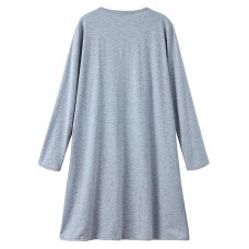 Women Solid Color Long Sleeve Loose Casual Cardigans Outwears