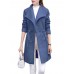 Casual Turn-Down Collar Solid Bandage Waist Woolen Women Coat