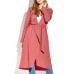 Casual Lapel Long Sleeve Women Long Coat With Belt