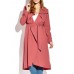 Casual Lapel Long Sleeve Women Long Coat With Belt