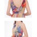 Sexy Women Floral Printed Beach Sleeveless Chiffon Maxi Dresses