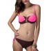 Women Sexy Underwire Push Up Bikini Set Ruched Adjustable Beachwear