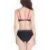 Push Up Polka Dot Printed Bikini Set Underwire Adjusted Two Piece Bathing Suit