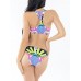 Women Sexy Vintage Vest Tops Beachwear Wireless Colorful Printing Bikinis