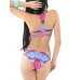 Women Sexy Vintage Vest Tops Beachwear Wireless Colorful Printing Bikinis