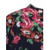 Retro Women Floral Printed 3/4 Sleeve Loose Maxi Dresses