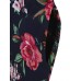 Retro Women Floral Printed 3/4 Sleeve Loose Maxi Dresses