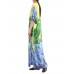 Women Elegant Printed V-neck Half Sleeve Ankle-Length Casual Summer Dress