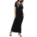 Casual Women Flower Embroidery Loose Maxi Dresses