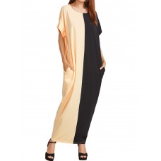 ZANZEA Casual Women Patchwork Loose Batting Sleeve Maxi Dresses