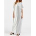 ZANZEA Casual Women Patchwork Loose Batting Sleeve Maxi Dresses