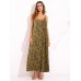 Bohemian Women Spaghetti Strap Floral Printed Loose Maxi Dress