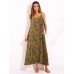 Bohemian Women Spaghetti Strap Floral Printed Loose Maxi Dress