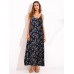 Bohemian Women Spaghetti Strap Floral Printed Loose Maxi Dress