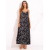 Bohemian Women Spaghetti Strap Floral Printed Loose Maxi Dress