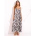 Bohemian Women Spaghetti Strap Floral Printed Loose Maxi Dress