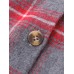 Women Casual Letters Printing Plaid Pockets Long Sleeve Coats Jackat